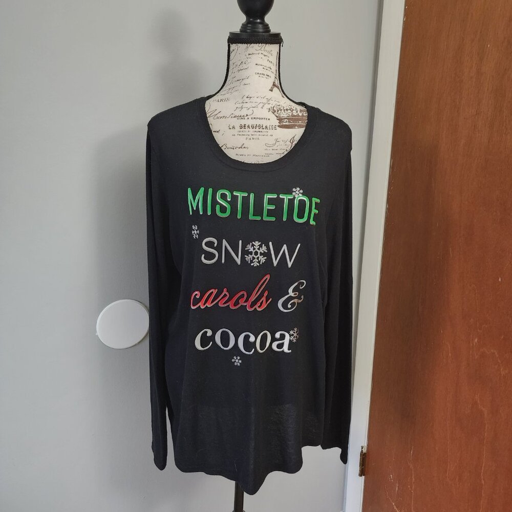 EUC Holiday Time Long Sleeved Christmas Top
